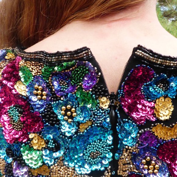 Vintage Fully Beaded/Sequined Top - Picture 13 of 17
